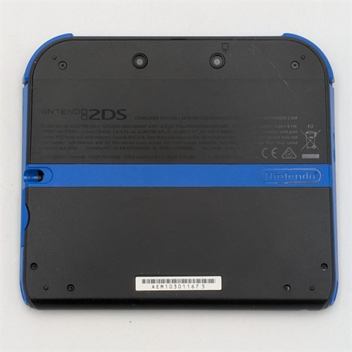 Nintendo 2DS - Black and Blue - Electric Blue - Konsol - SNR AEM103011675 (B Grade) (Genbrug)